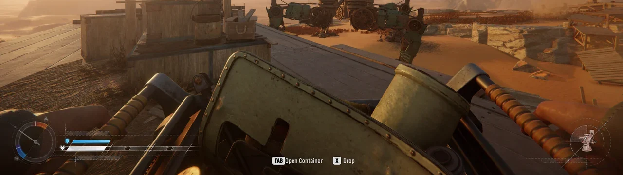 SAND Raiders of Sophie gameplay screenshot with a Trampler crossing a desert route