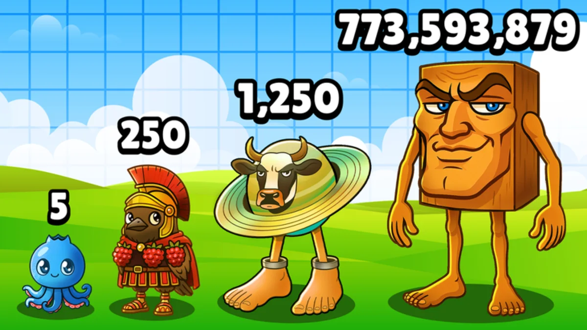 Brainrot Evolution pets guide image using Roblox game preview art