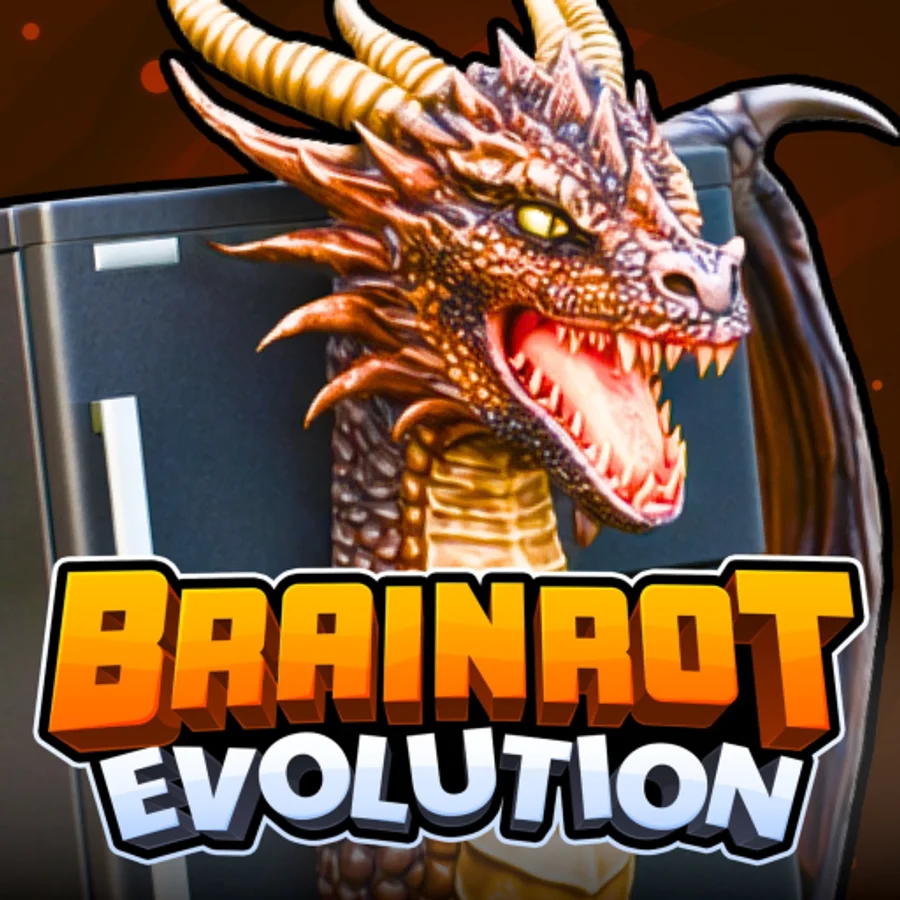 Brainrot Evolution guide hub thumbnail with Roblox game icon